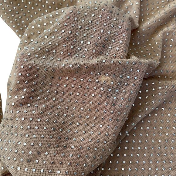 Semi-Sheer Long sleeved Top Slim silver‎ dots - Picture 7 of 9